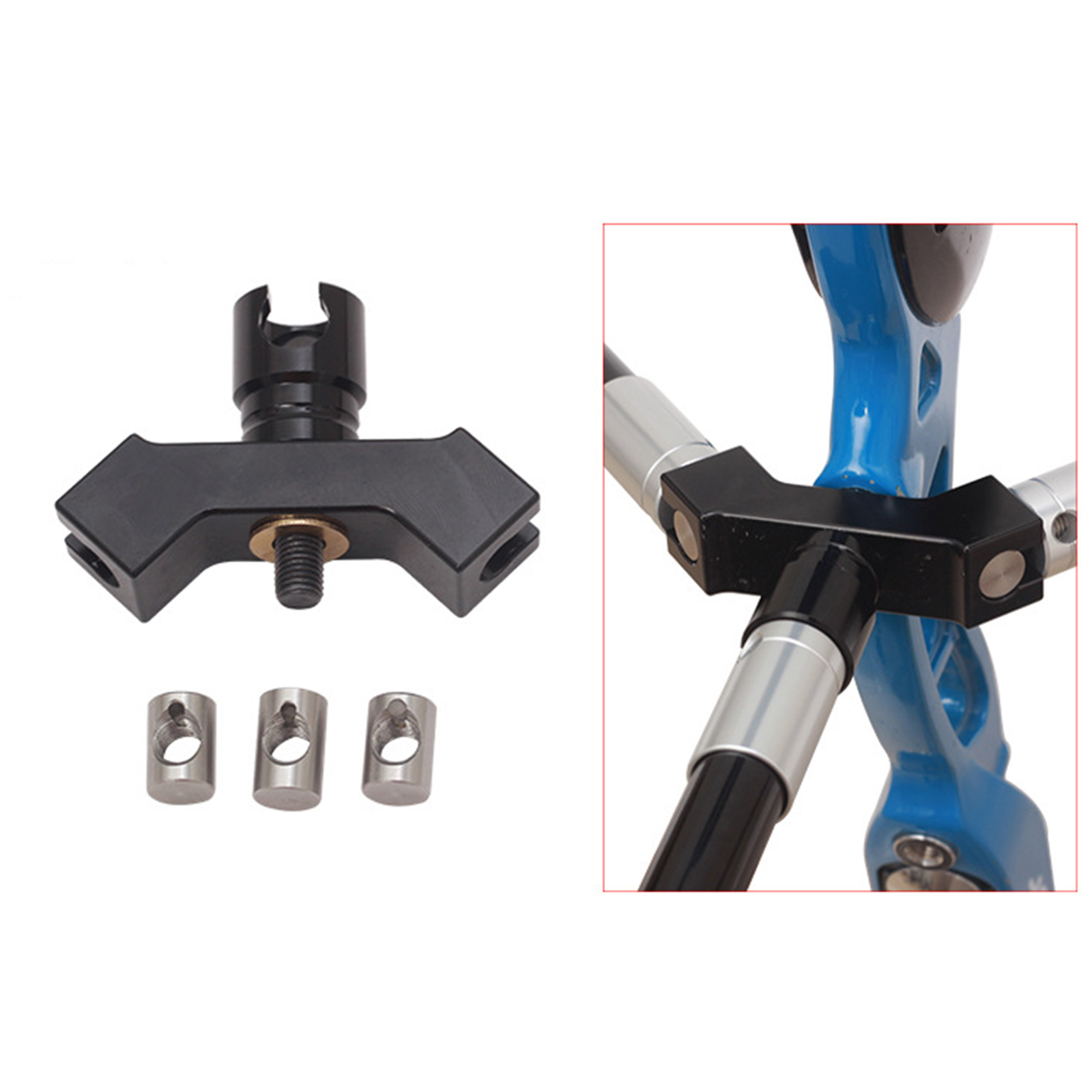 1Set Adjustable Aluminium Alloy Quick Disconnect Durable Practical Rod Stabilizer Mount Single Side Compound Bow Archery V Bar