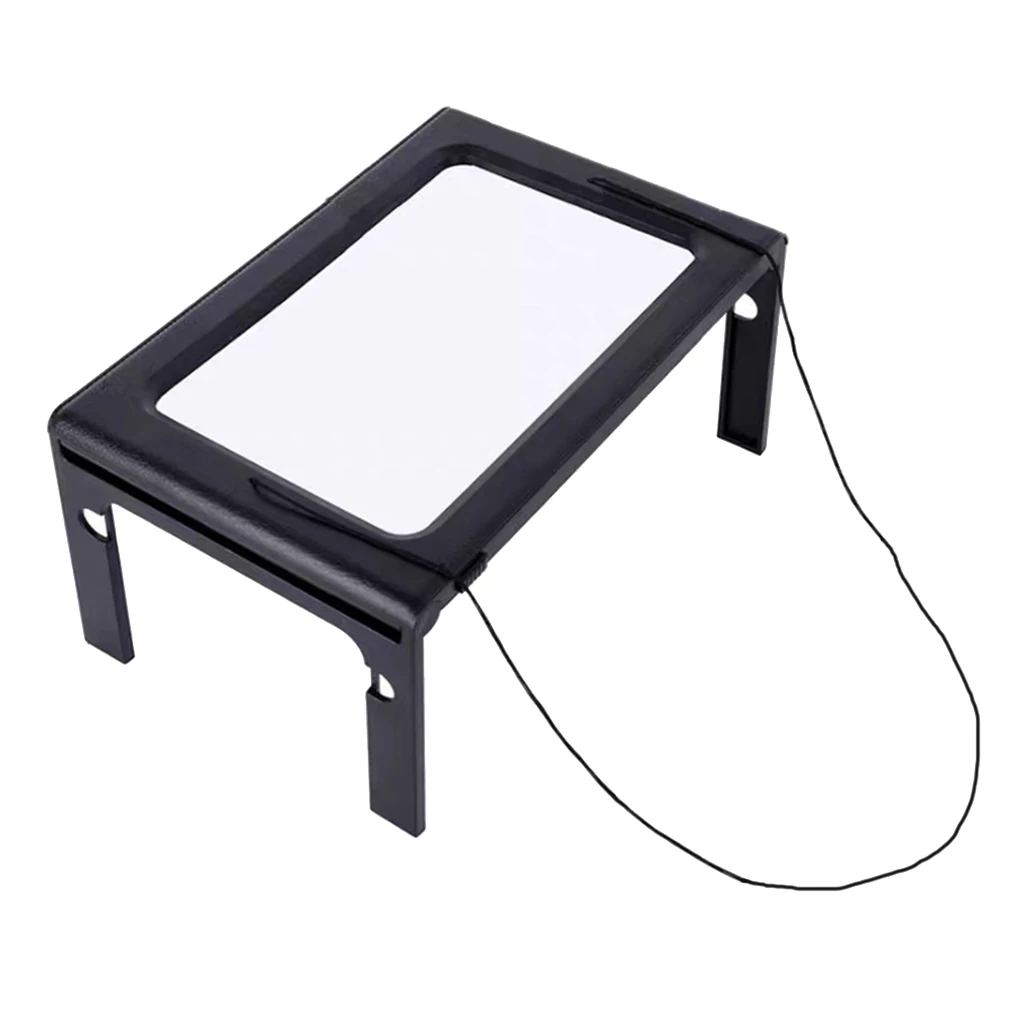 Table Magnifying Glass Hands-Free Large Magnifier LED Lighted Foldable 2.5X Desktop Portable for Elder Kids Book Reading