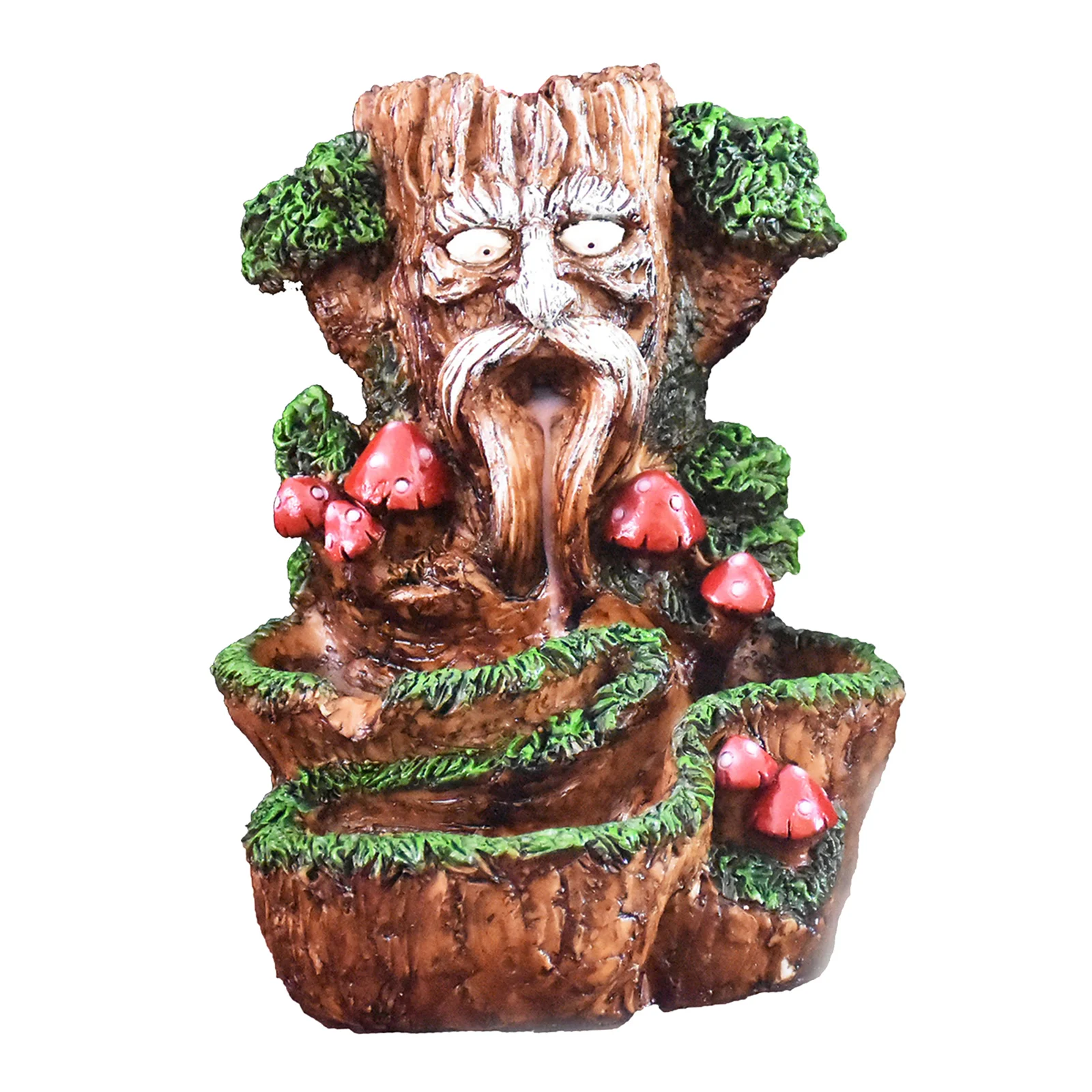 Resin Tree Man Backflow Incense Cone Burner Holder Waterfall Aroma Decor