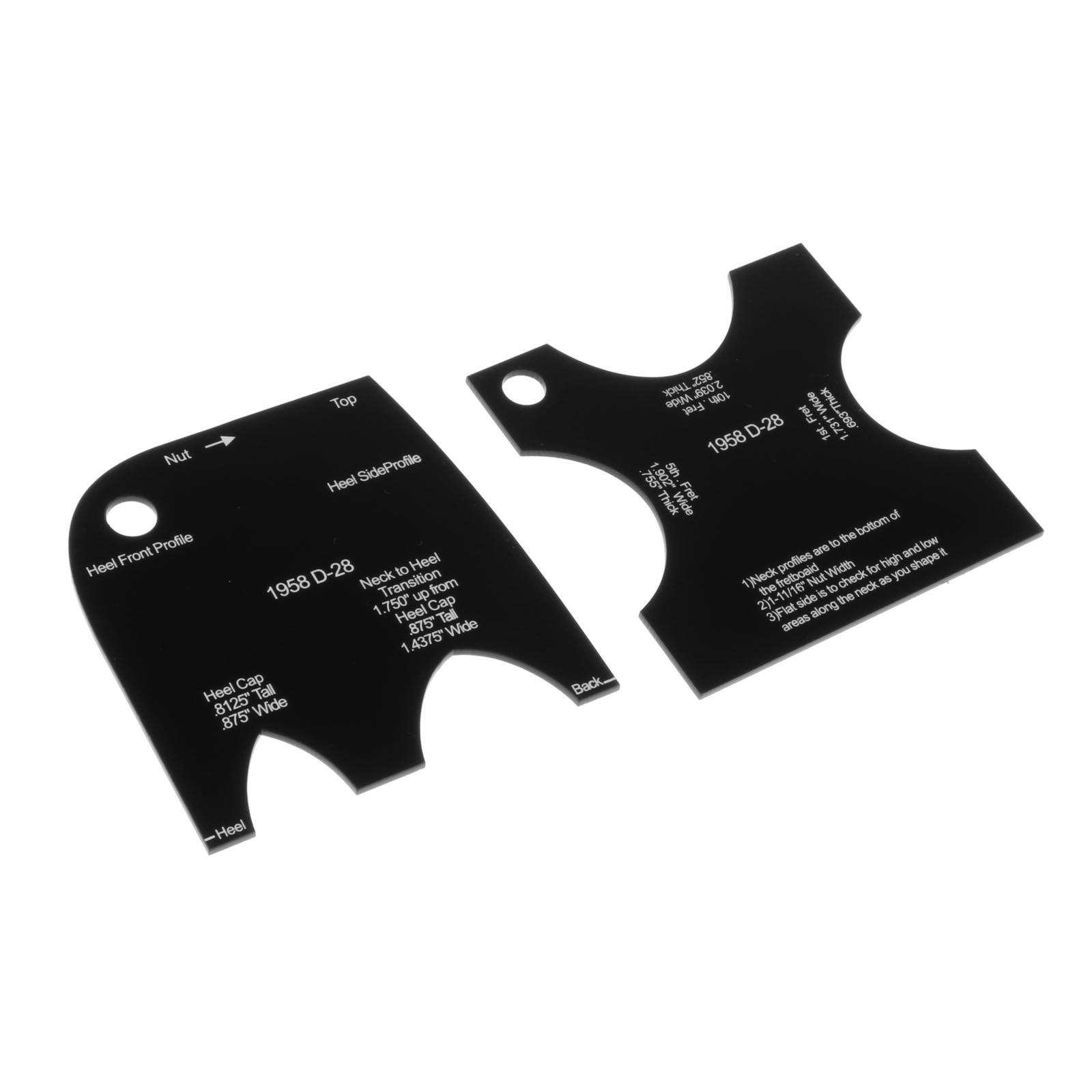 2 PCS Guitar Neck Mold Template Neck Shaping Reference Leveling for Folk Guitar Luthier Maintenance Repair & Care Tool