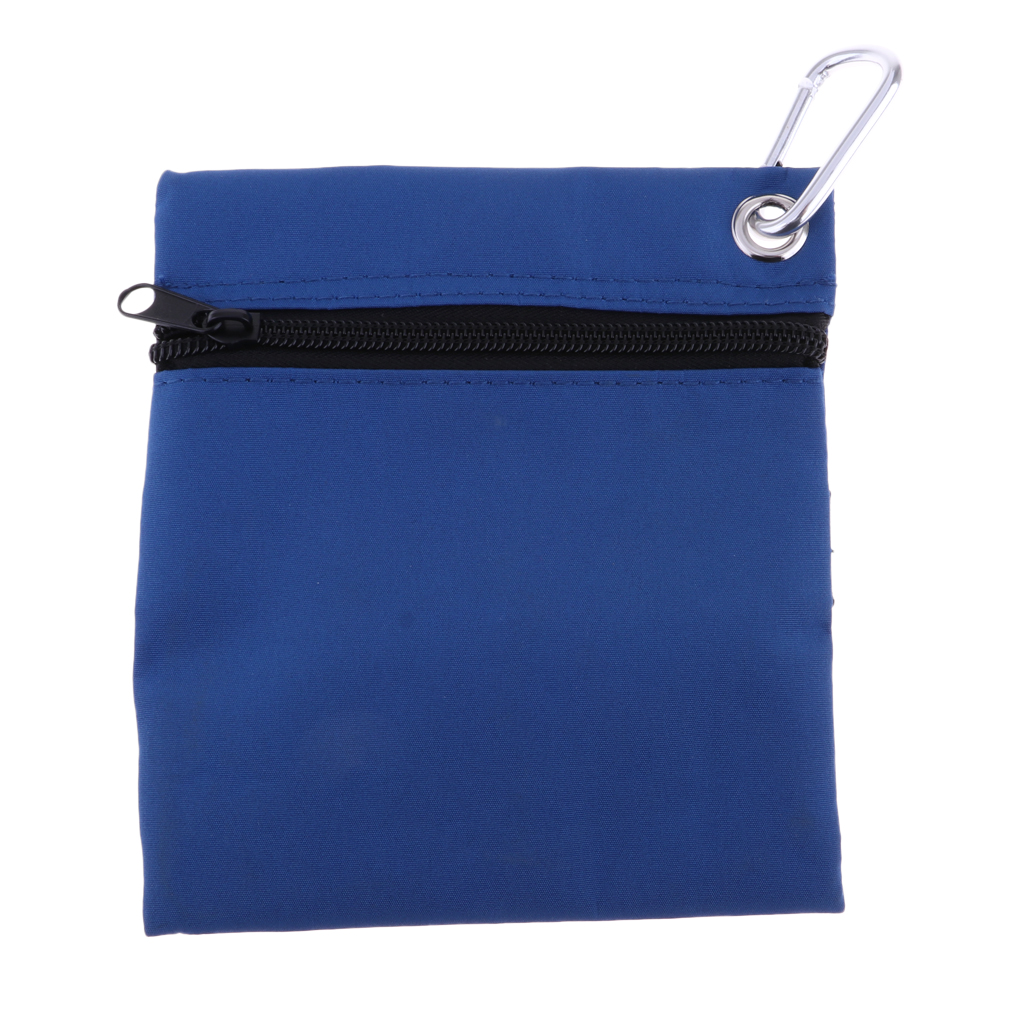 Professional Golf Tee Pouch, Golf Ball Bag Holder Zippered Pouch Storage Case with Carabiner For Outdoor Training