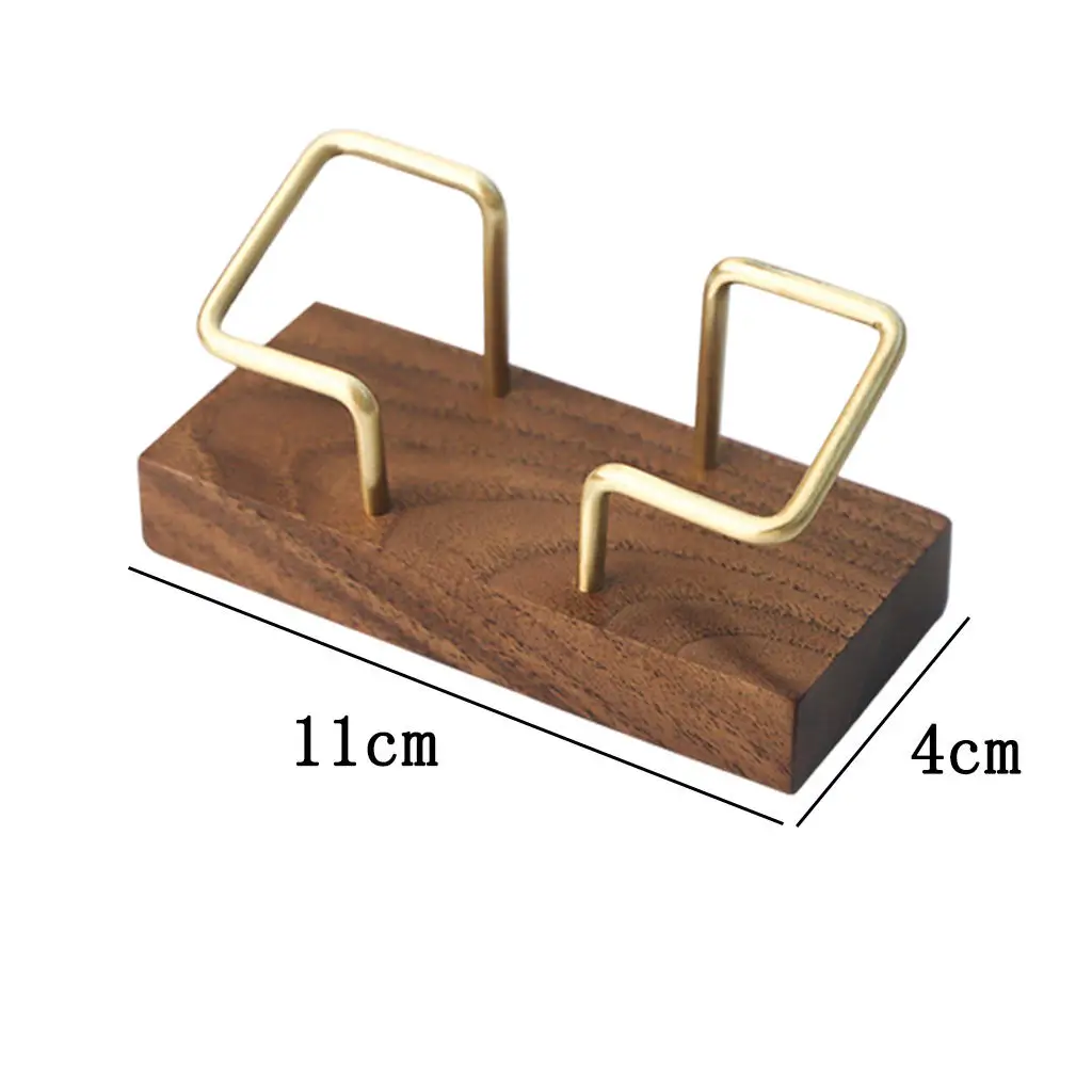 Wooden Business Card Holder Organizer Accessories Sturdy Counter Supplies Stand Name Card Case for Home Shopping Malls Companies