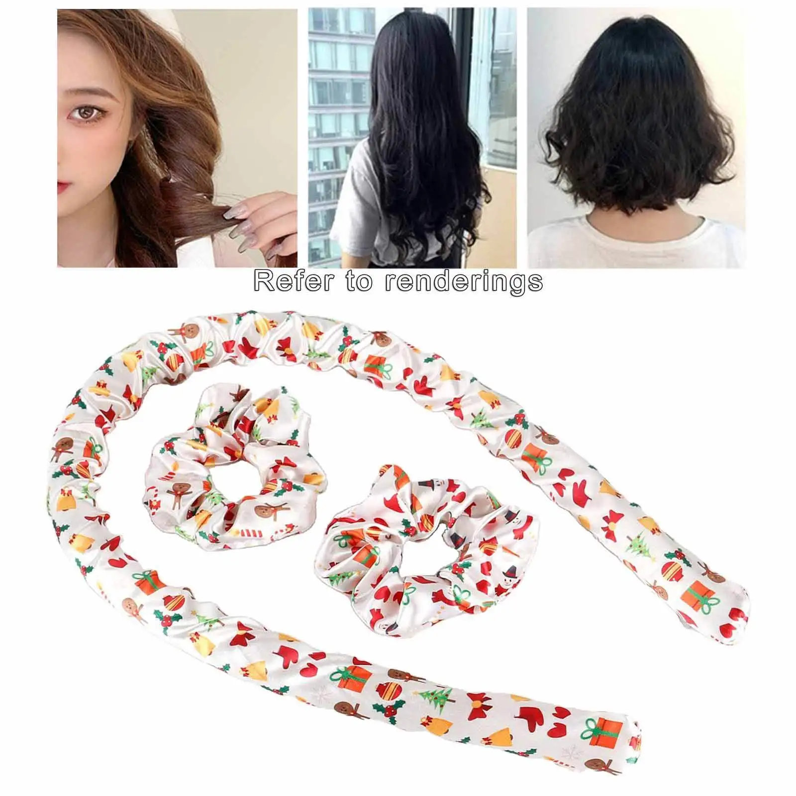 Curling Rod with Clip Soft Foam Wave Formers Hair Rollers Curls Ribbon for Long Medium Hair