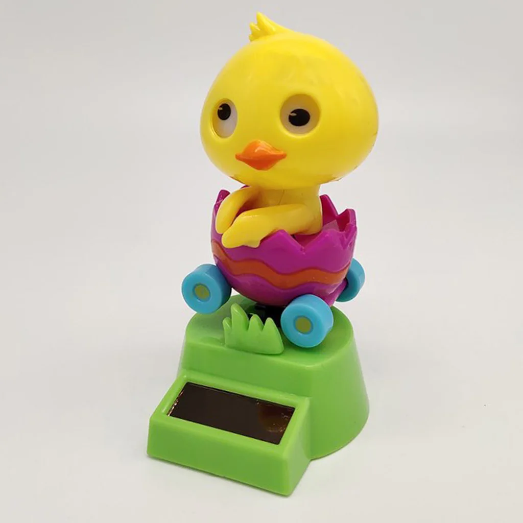 Solar Powered Dancing Little Yellow Duck Animal Rocking Figure Toy