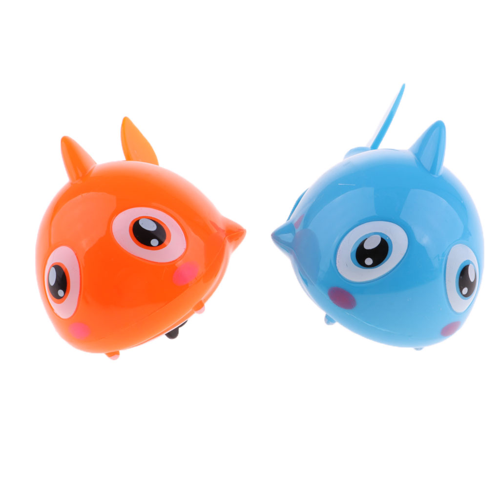 2Pcs Random Pull Cartoon Wind Up Shark Animals Baby Bath Kids Clockwork Toys