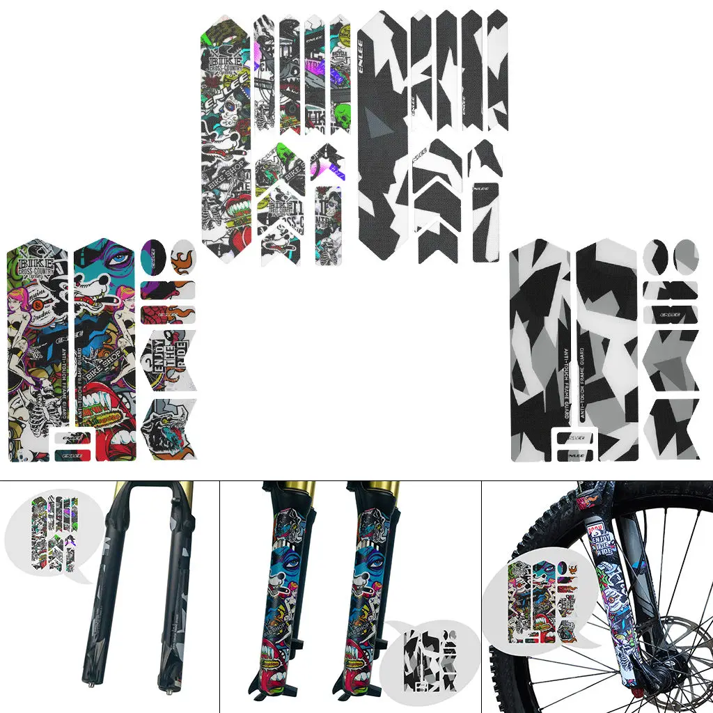 Bike Stickers for Frame Protection Tape Bicycle Mountain Bike Protective Stickers Set High Impact Frame Guard