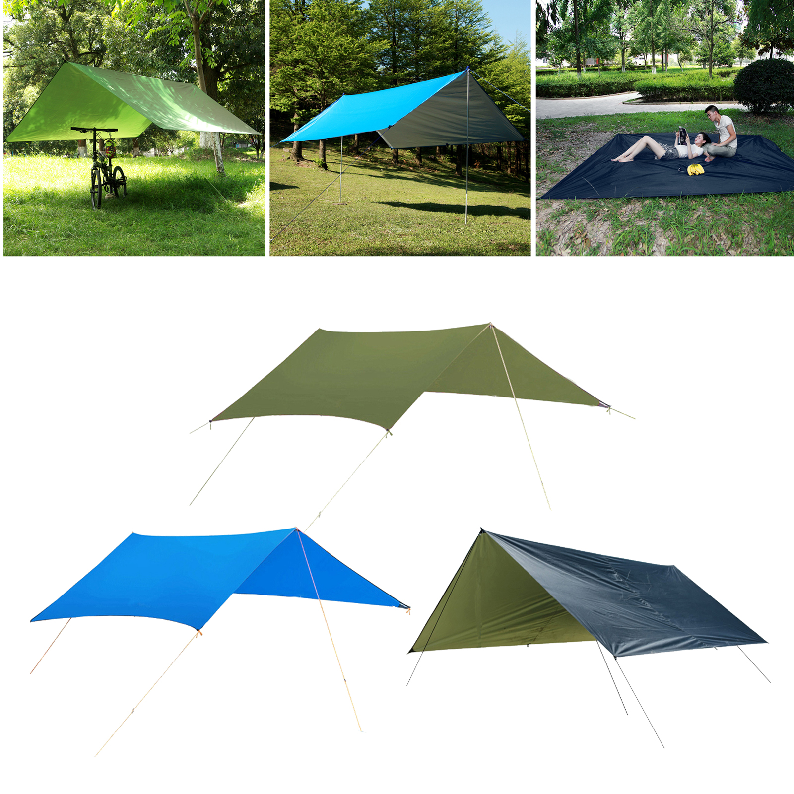 Sun Shade Sail Rectangle Canopy Awning Sail Shade Sand Sun Shelter for Patios Garden Yard Outdoor Camping Hiking Backpacking