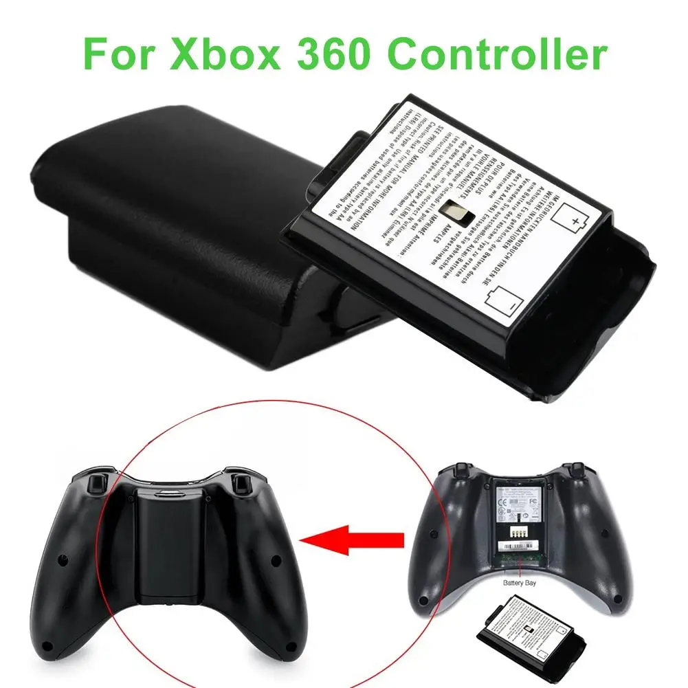 Vipe AA Battery Cover Shell Case for Xbox 360 Wireless Controller Black 