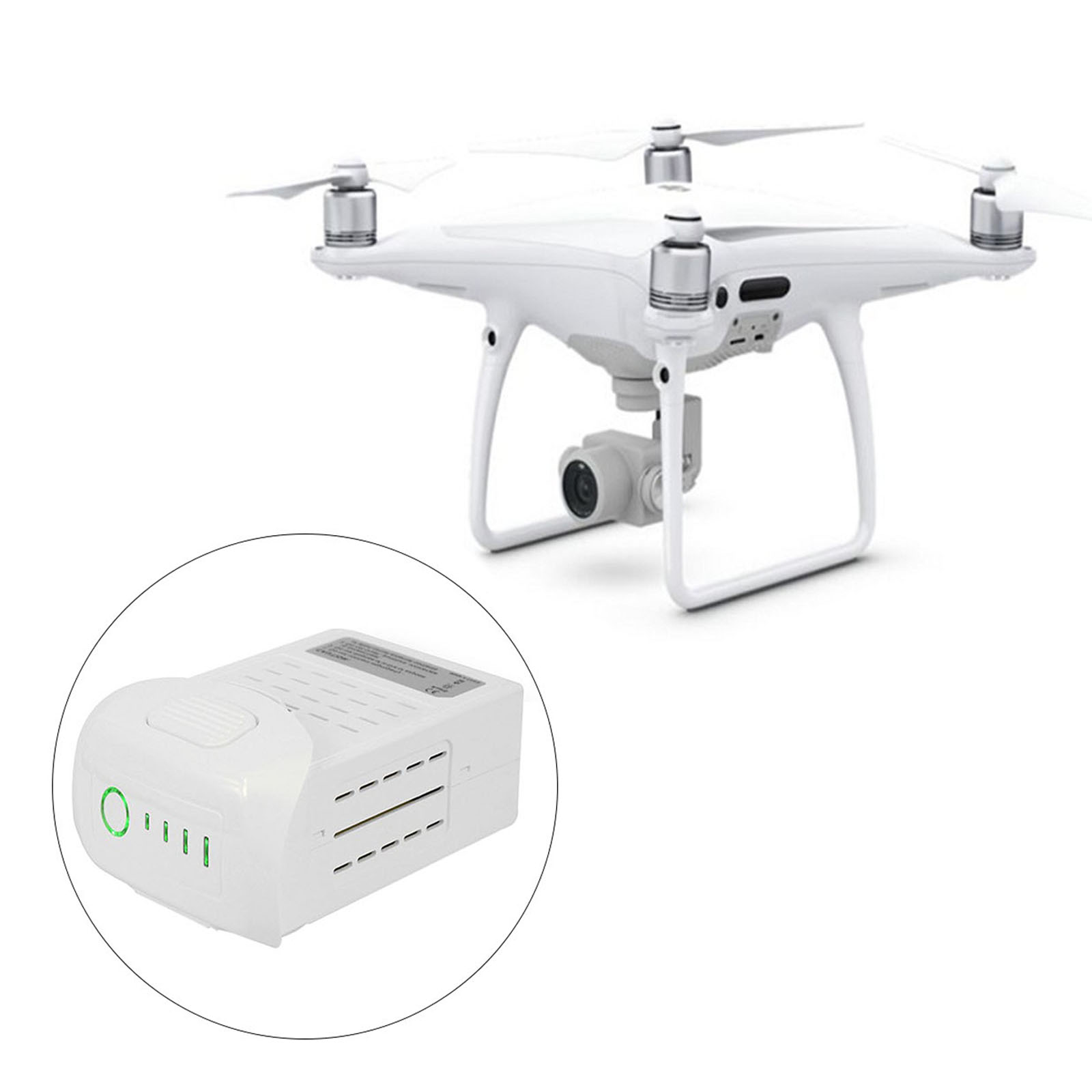 Upgraded High Capacity 5350 mAh Intelligent Battery w/LED indicator Replacement for DJl Phantom 