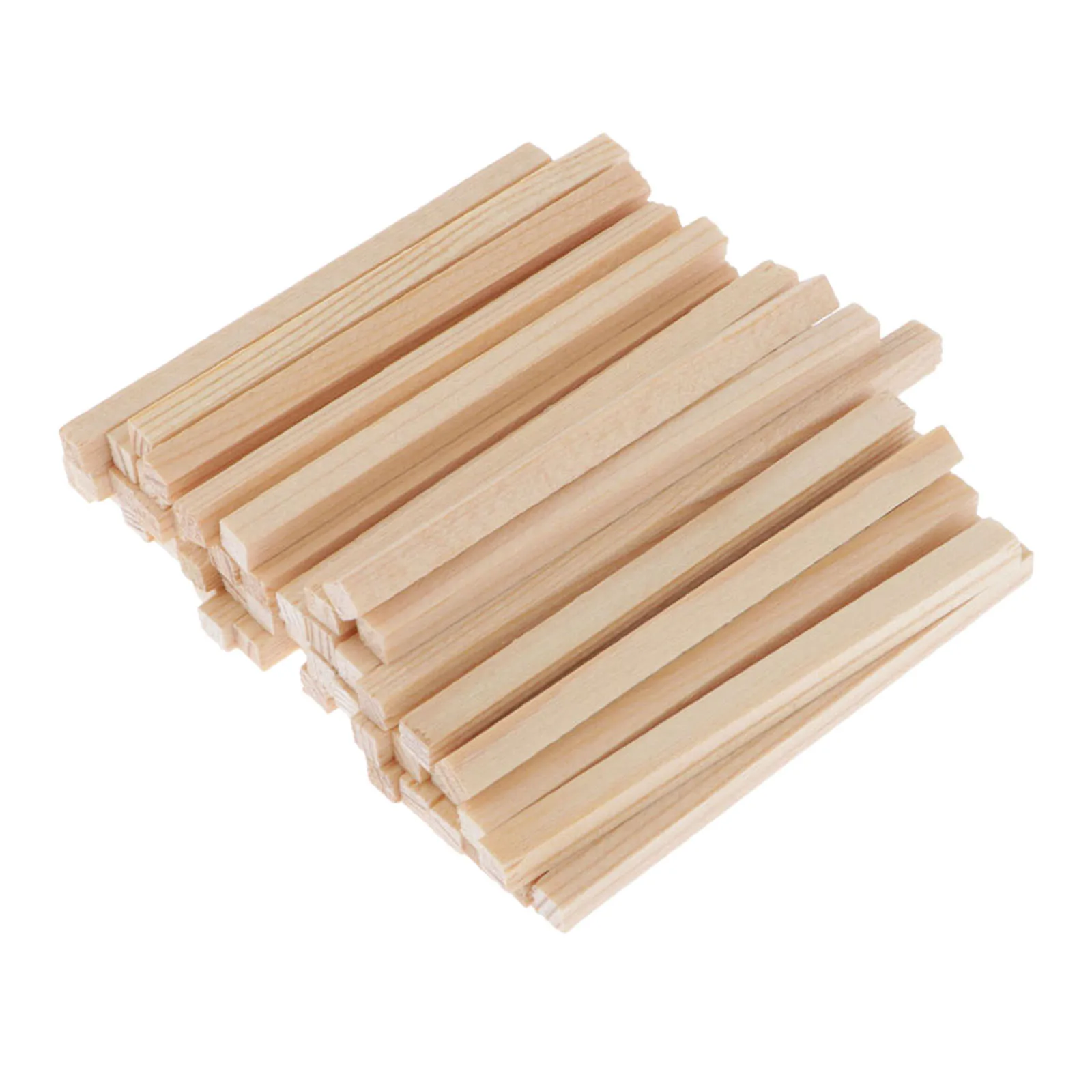 Set of 100, 4mm Thick Unfinished Wood Stick Wooden Dowel Rod for Kids Model Making DIY Craft Home Wedding Party Decoration