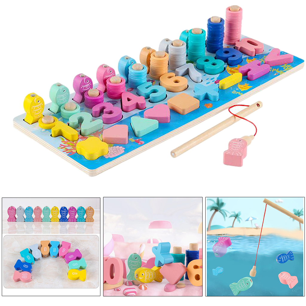 Montessori Toys Early Educational Toys Math Learning Toy Fishing Game Toys