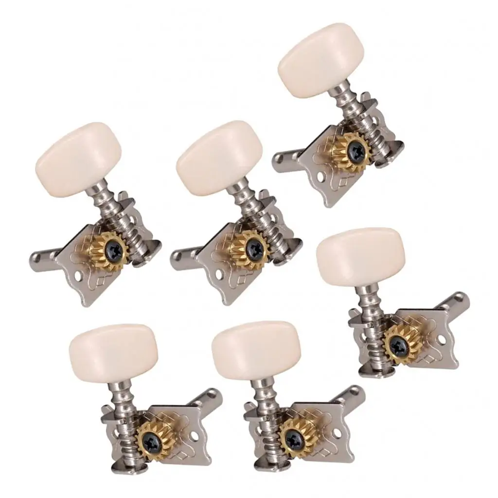 6Pieces 3L 3R Guitar String Tuning Pegs Tuner Machine Heads Knobs Tuning Keys for Acoustic or Electric Guitar