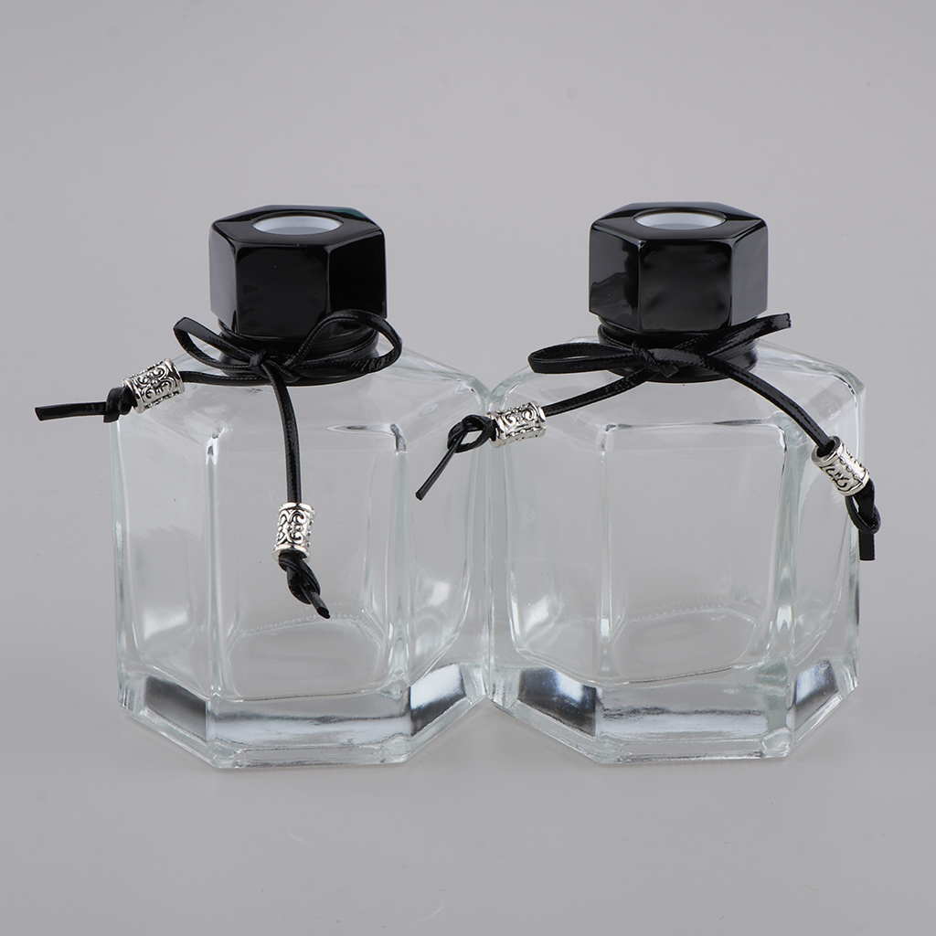2Pcs 100ml Fragrance Glass Diffuser Bottles for DIY Craft Reed Essential Oil