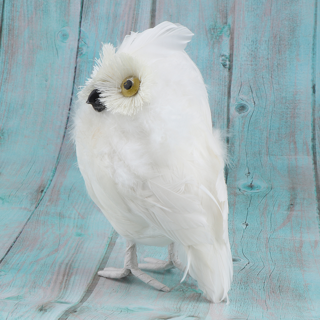 Lovely Plush Furry White Owl, Kids Animal Toys Decorative Artificial Animals Model, Gifts