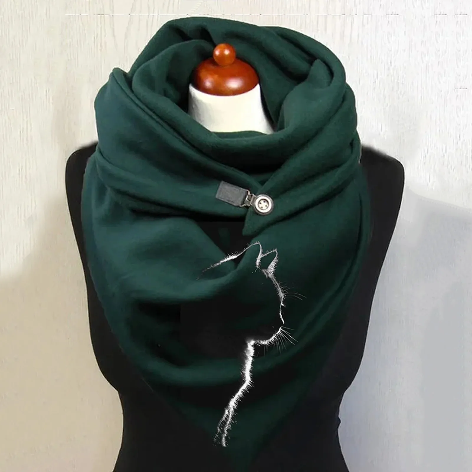 2021 Fashion Winter Scarf For Women Printing Button Soft Wrap Casual Warm Scarves Shawls Scarf Foulard Femme Neck Bandana mens designer scarf