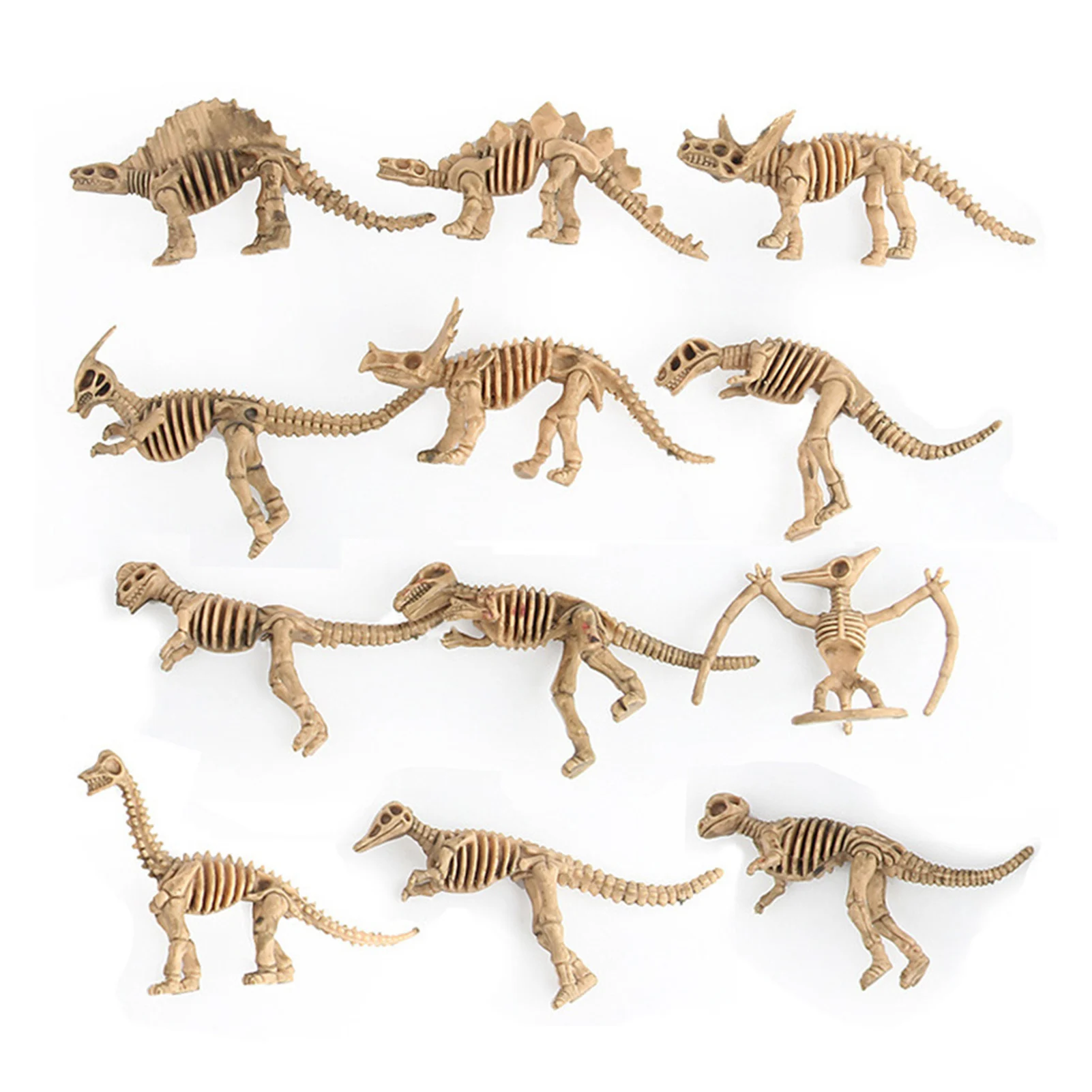 12x Mini Simulation Dinosaurier Skeleton Modell Action Modell Figure Spielzeug 