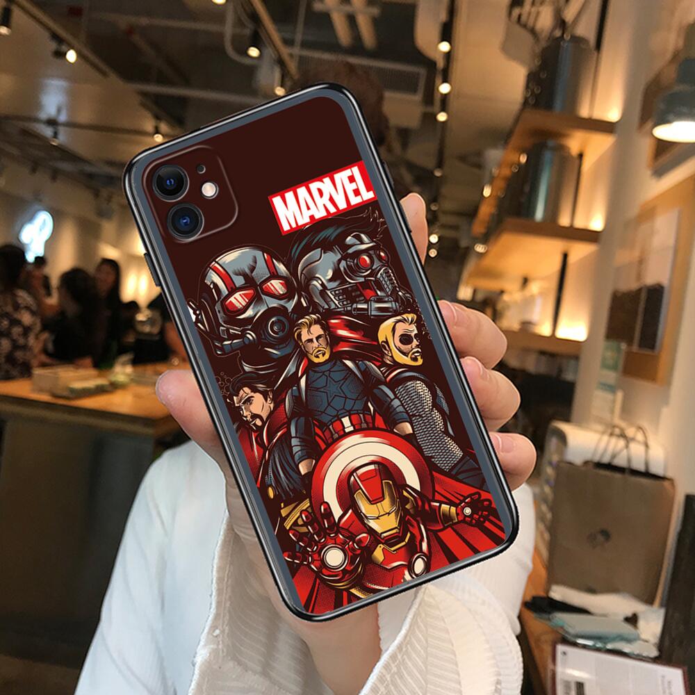 Чехлы для телефонов с героями комиксов Marvel для iphone 13 Pro Max, Чехол  12 11 Pro Max 8 PLUS 7PLUS 6S XR X XS 6 mini se, мобильный сотовый телефон  | AliExpress