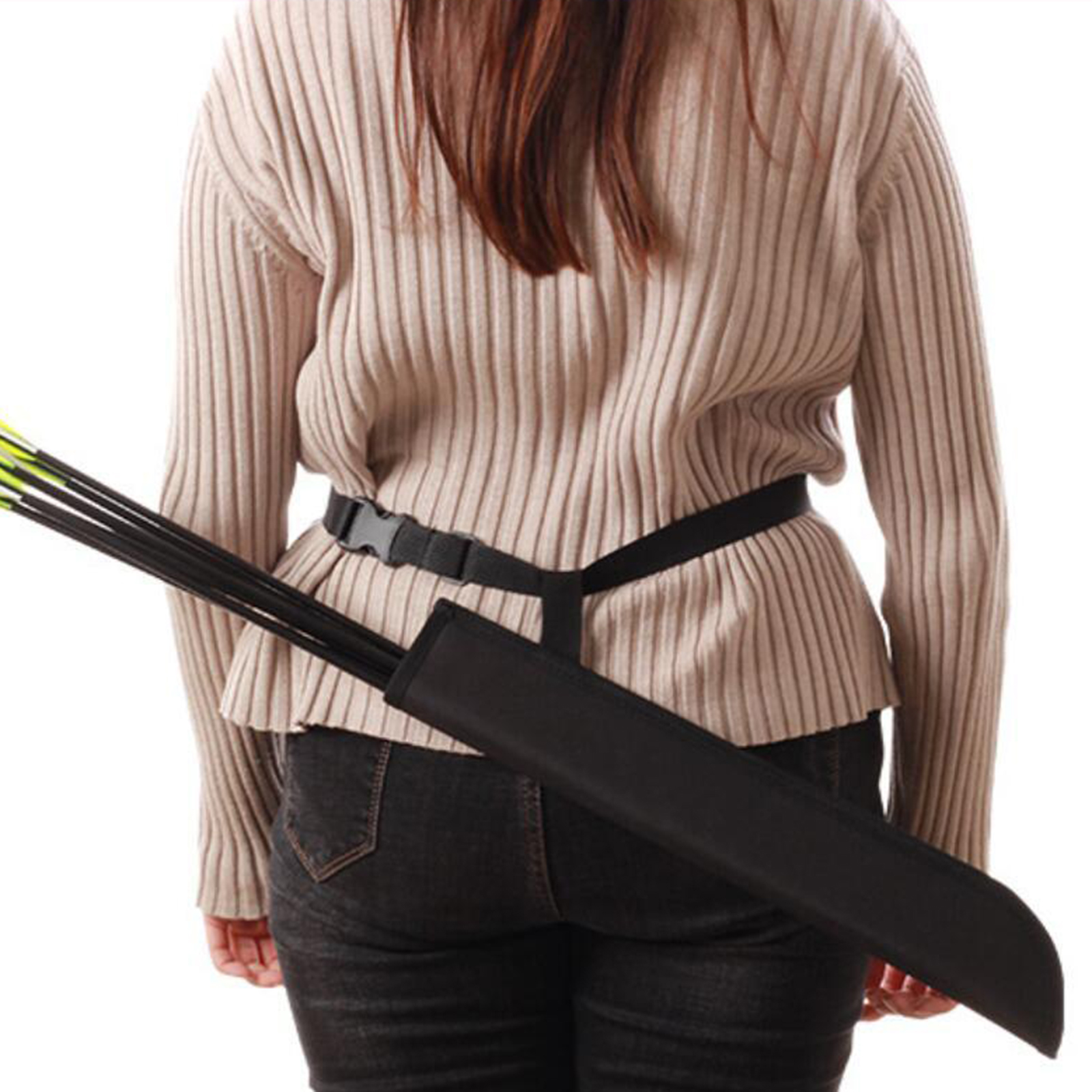 Portable Archery Arrow Quiver Bow Holder Adjustable Shoulder Belt Carrier Bag Large Pocket Pouch for Target Shooting Hunting