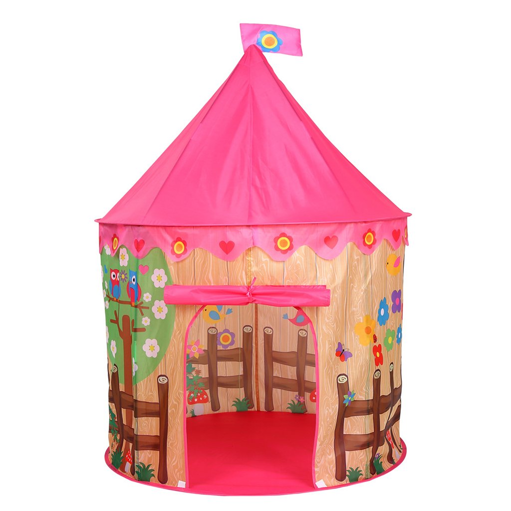 Foldable Prince Flowers Play Tent Playhouse Castle for Kids Girls