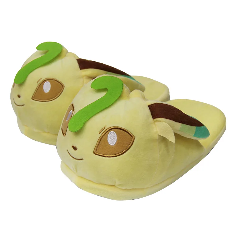 Pokemon Cotton Slippers Snorlax Charmander Psyduck Mudkip Pikachu Eevee Leafeon Glacia Umbreon Plush Anime Plushie Shoes Gift