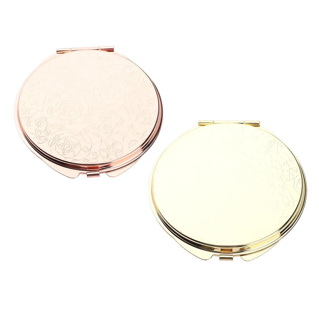  Mirror Portable Round Shaped Cute Dual Sides Mirror for Women/Girls