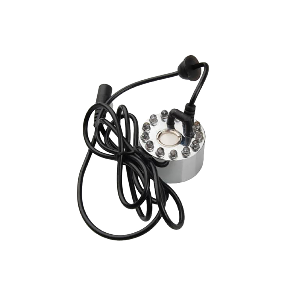 12 LED Water Pond Fountain Mist Fogger Maker Humidifier Water Fountain Mister