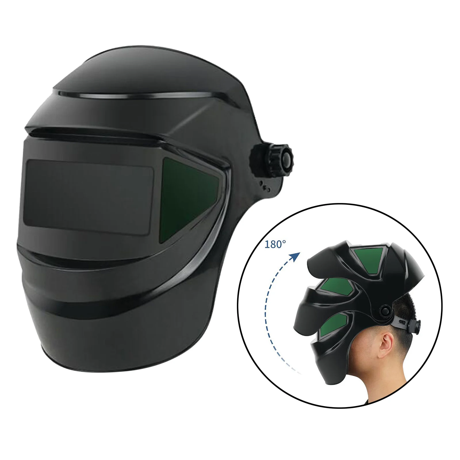 s Large View True Color Welding Helmets Hood   Shade Protector Power Grinding, Black