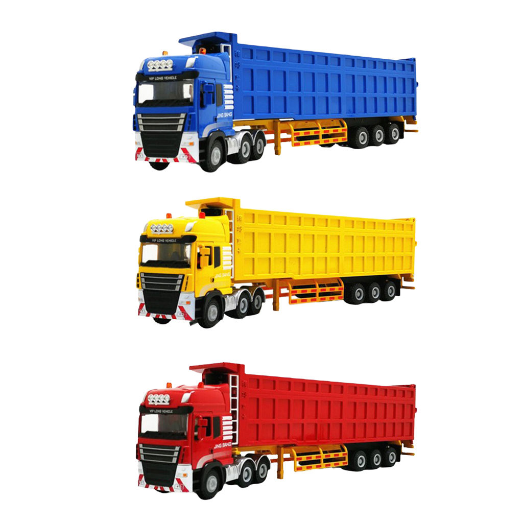 Simulation Engineering Semi-Trailer Truck Alloy Transport Dump Car Decoration