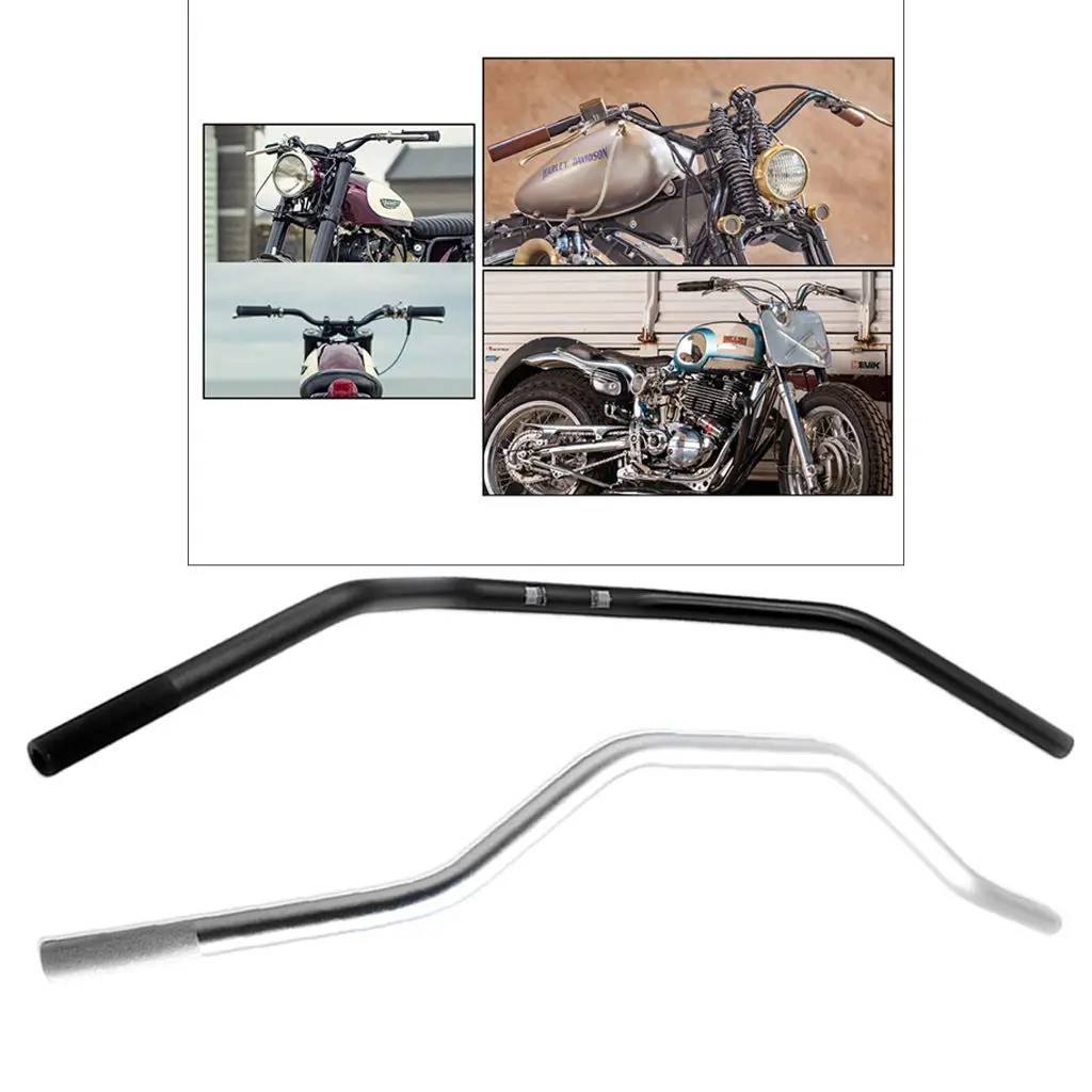 Motorcycle Handlebars 7/8 inch 22mm Drag Bars Dimpled Fit for Bobber Cruiser Cafe Racer Bike