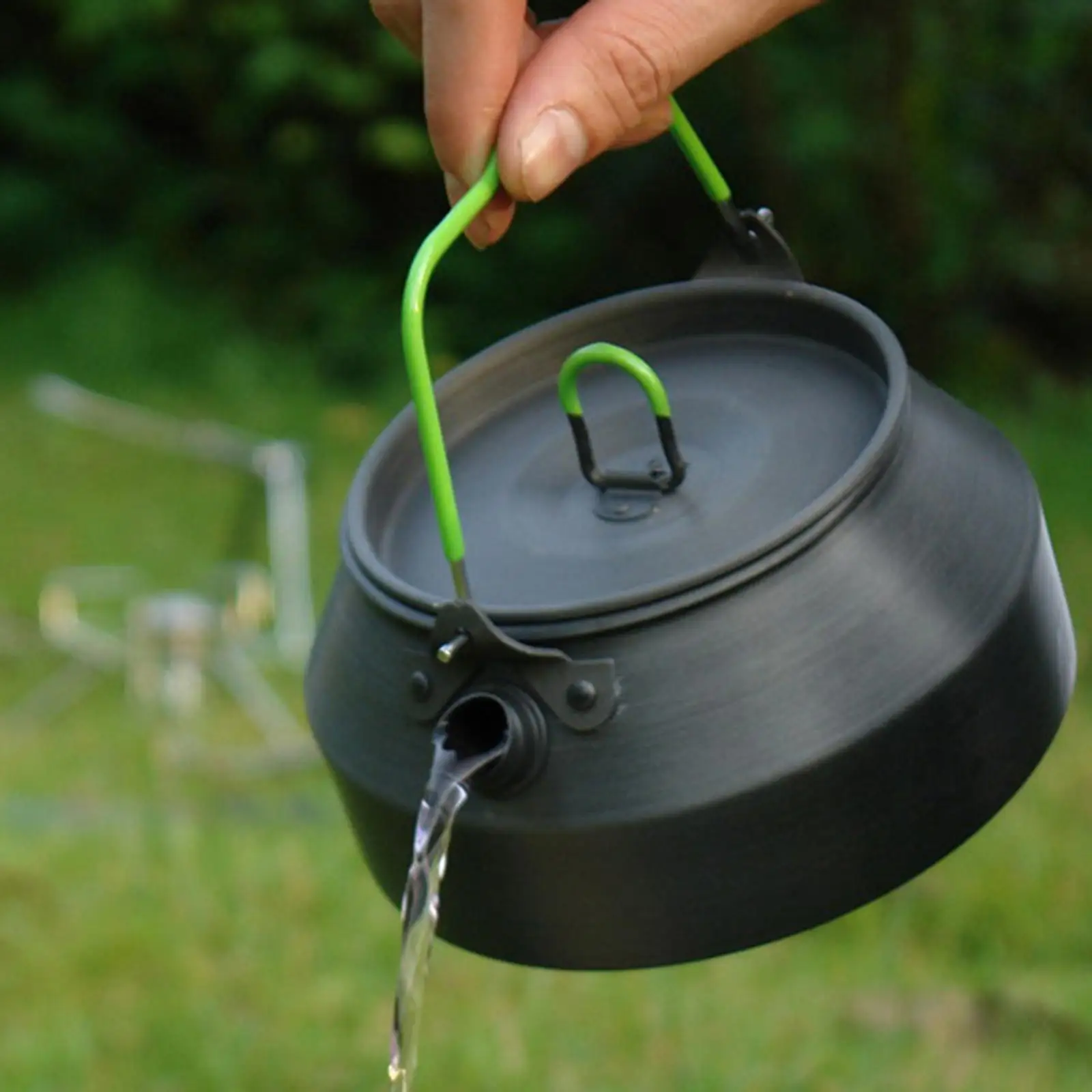 800ml Camping Kettle for Boiling Water Picnic Cooking Supplies Coffee Tea Pot Hiking Equipment Travel Outdoor Ultralight