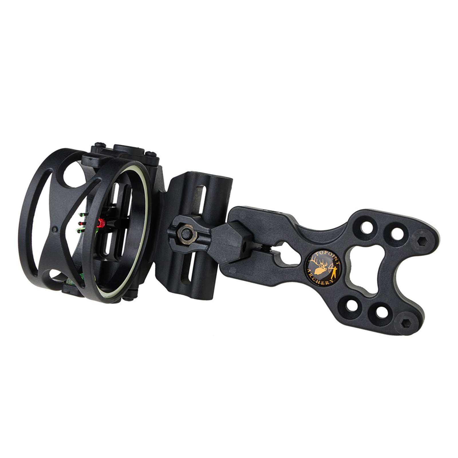 Archery Essential Accessory Upgrade Combo 3-pin Bow Sight, Arrow Rest, Stabilizer, Braided Bow Sling, Peep Sight - Carbon Fibre