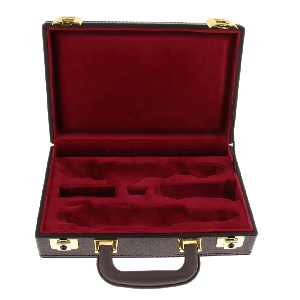 Exquisite Maple Wood Oboe Storage Case Bag Protector with Red Soft Foam Inner