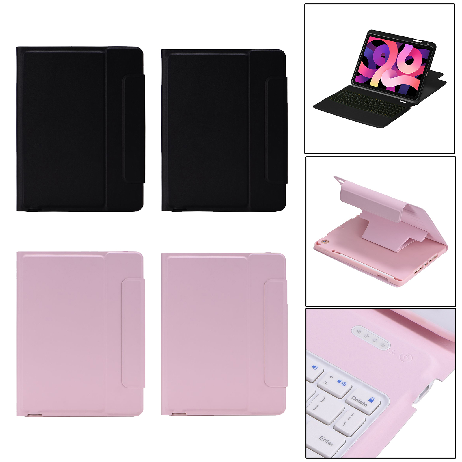 Slim Bluetooth Keyboard w/ Case Full Protection for iPad 10.5 2019 Pro 10.5 10.2 2019 2020 Anti-slip Grooves Travel