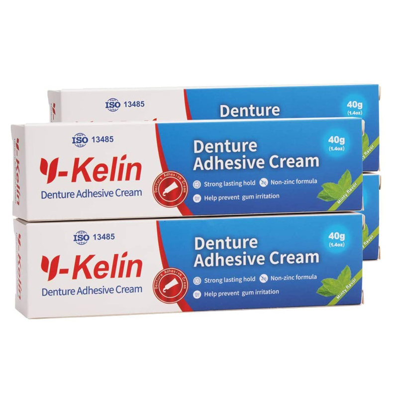 Best of Y-Kelin Denture Adhesive Cream 3 / 4 / 6 Pack Original Formula Zinc Free Extra Strong Hold For Upper Lower Or Partials All Day Reviews & Tips