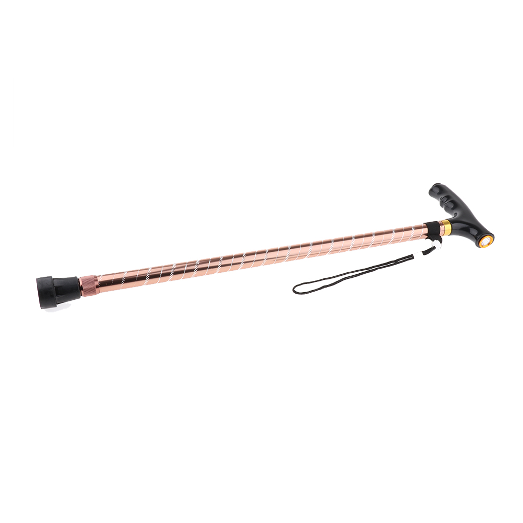 Travel Adjustable Folding Canes Folding Walking Sticks with Led Light Unisex