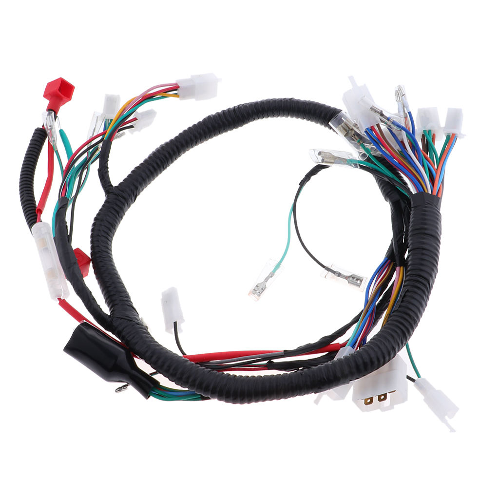 Full Electric Start Engine Wiring Harness Assembly Electrical and Ignition Cable for Scooter Go Kart