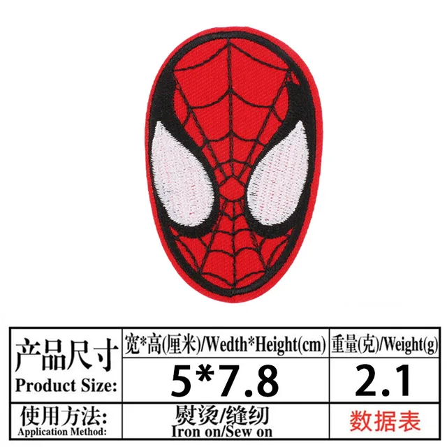 The Amazing Spider-Man Face Embroidered Patch A -new 