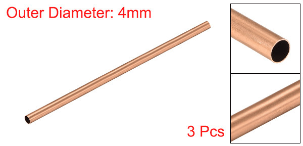 Uxcell 6pcs OD 2mm 3mm 4mm 5mm 6mm 7mm Copper Tube 0.2mm Wall