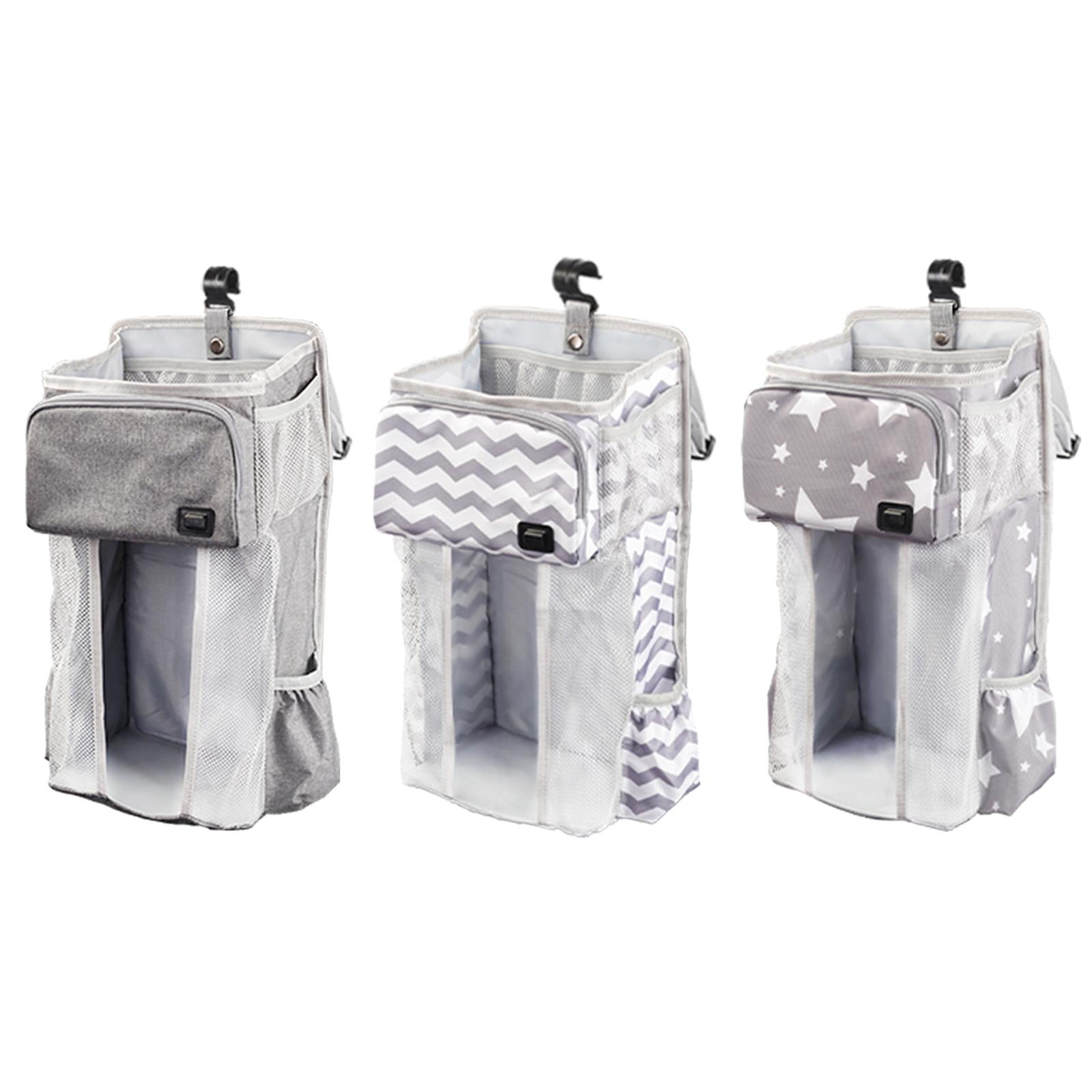 Polyester Crib Hanging Storage Bag USB Baby Wipe Warmer Partition Wet Wipe Heater Storage Diaper Caddy for Bedding Set Newborn