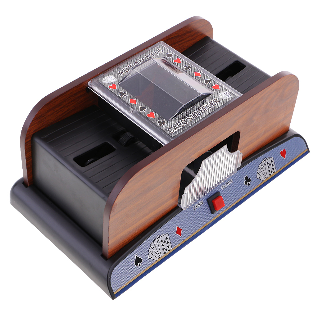 2 Deck Automatic Card Shuffler - Battery-Operated Electric Shuffler Portable
