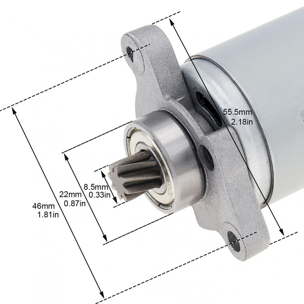 helicoidal dentes, RS550 8 dentes DC Motor,