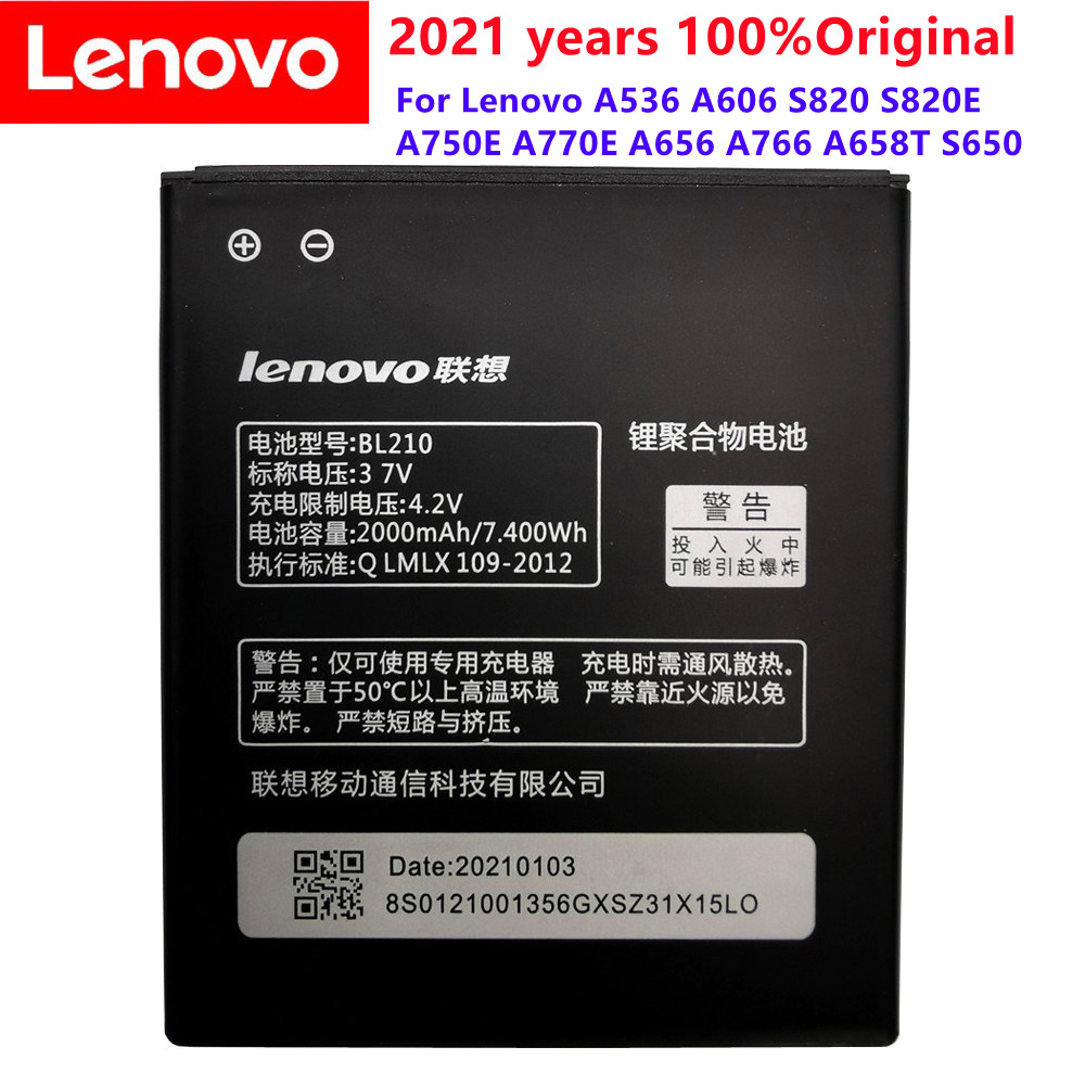 Сменный аккумулятор BL210 для телефона Lenovo A536 A606 S820 S820E A750E  A770E A656 A766 A658T S650, 100% тестирование | AliExpress