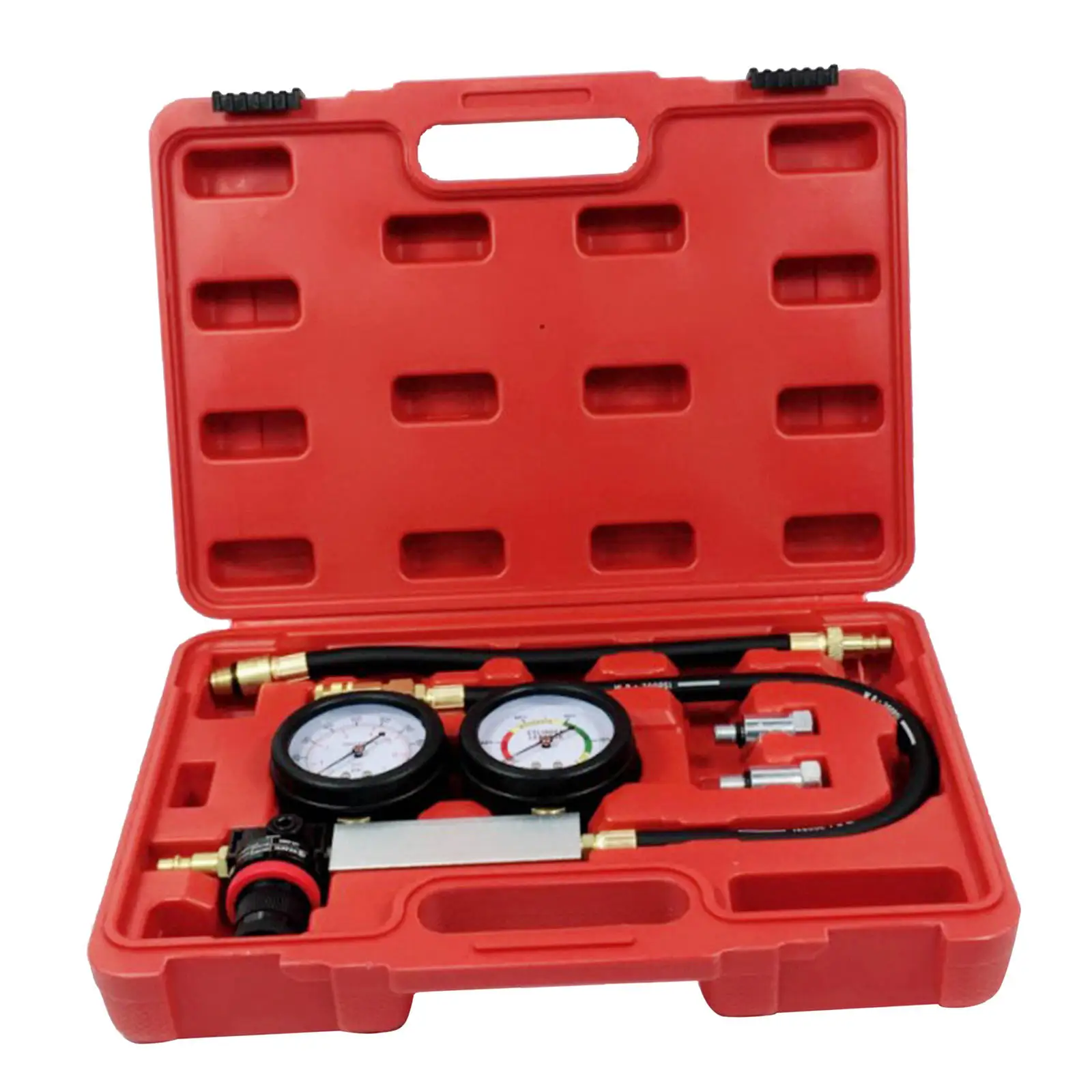 Vehicles Petrol Engine Cylinder Leak Down Tester Gauges 0-100PSI Compression Leakage Detector Kits + Case Diagnostics Tool