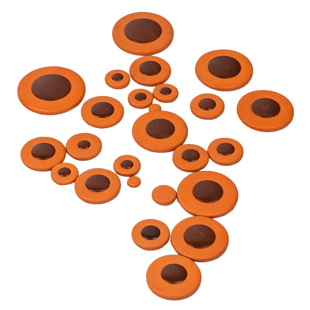 25 Pcs Alto Saxophone Pads Cushions for Yamaha Saxophone Lovers Orange