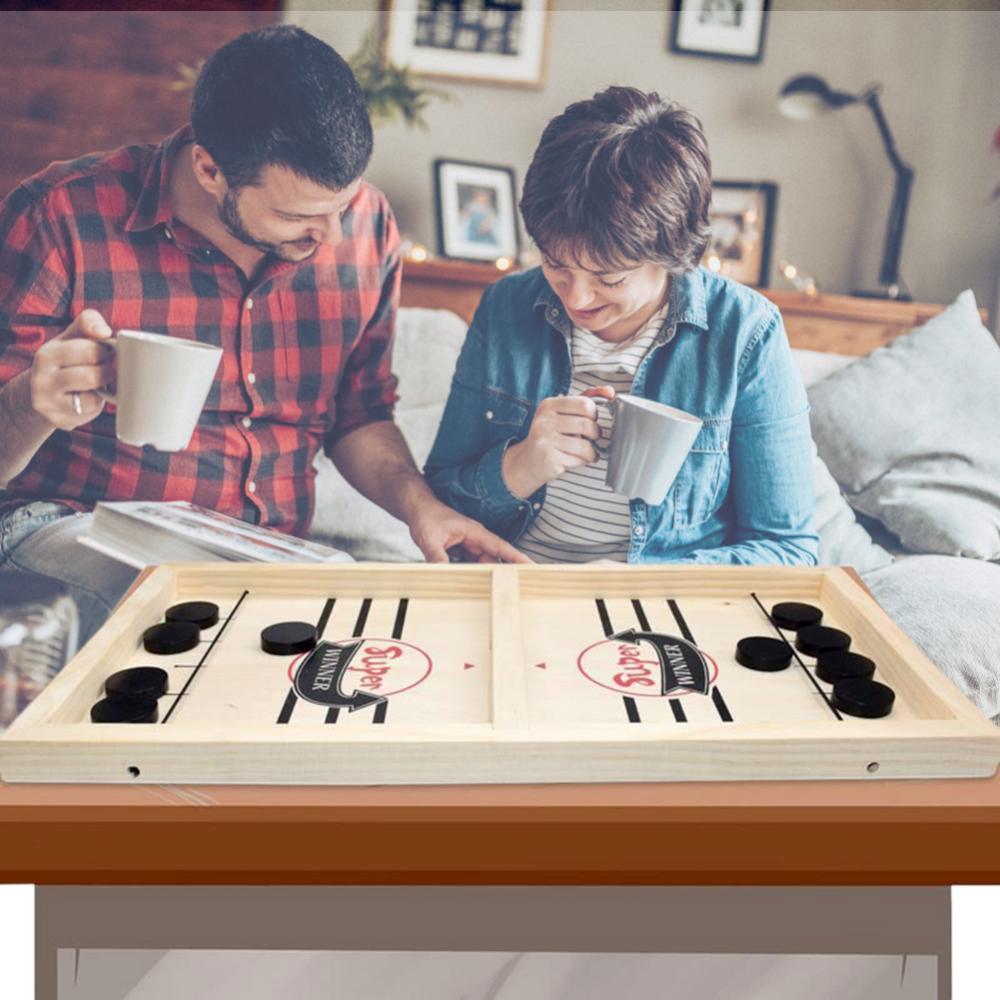 Tabletop Fast Sling Puck Game Parent-Child Game Toys for Adult and Kids