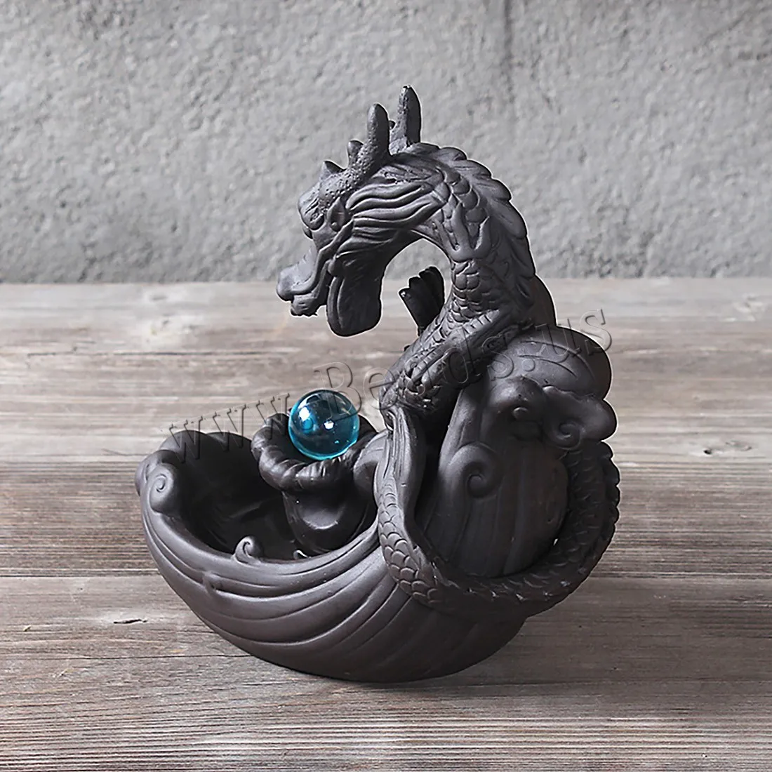 criativo casa decoração cerâmica dragão incenso titular
