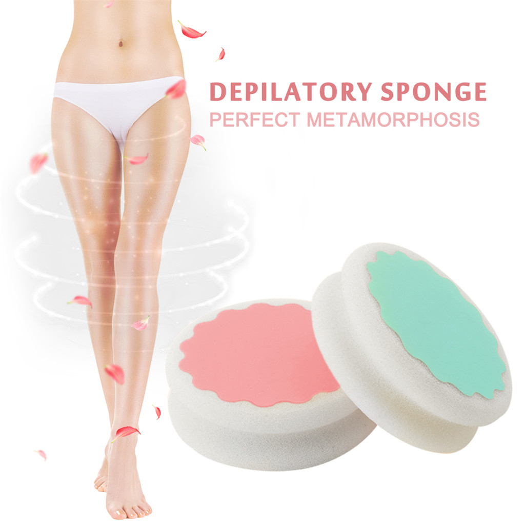 Painless Hair Removal Depilation Sponge Pad, Removing Hair Leg Arm Hair Remover Effectively (2/Set)
