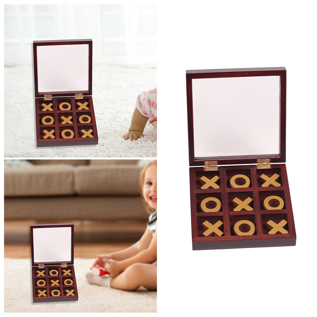 Classic Tic-Tac-Toe Game Noughts Party Set Double Battle Toy Coffee Table