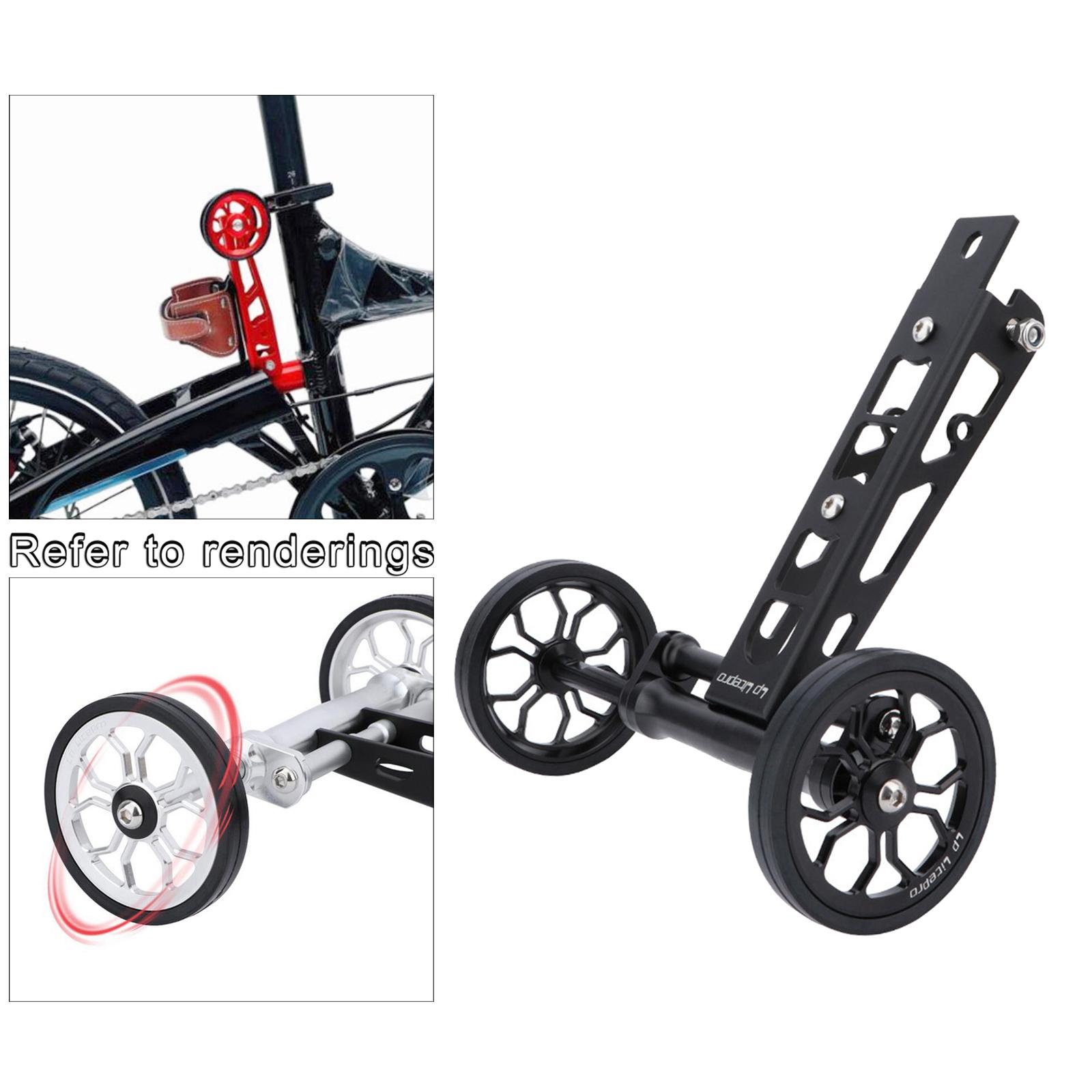 High Strength Easy Wheel Bottle Holder 2-In-1 Bracket Water Parking Stand Pushing for Birdy Folding Bike 1-2-3 Series Rear Rack