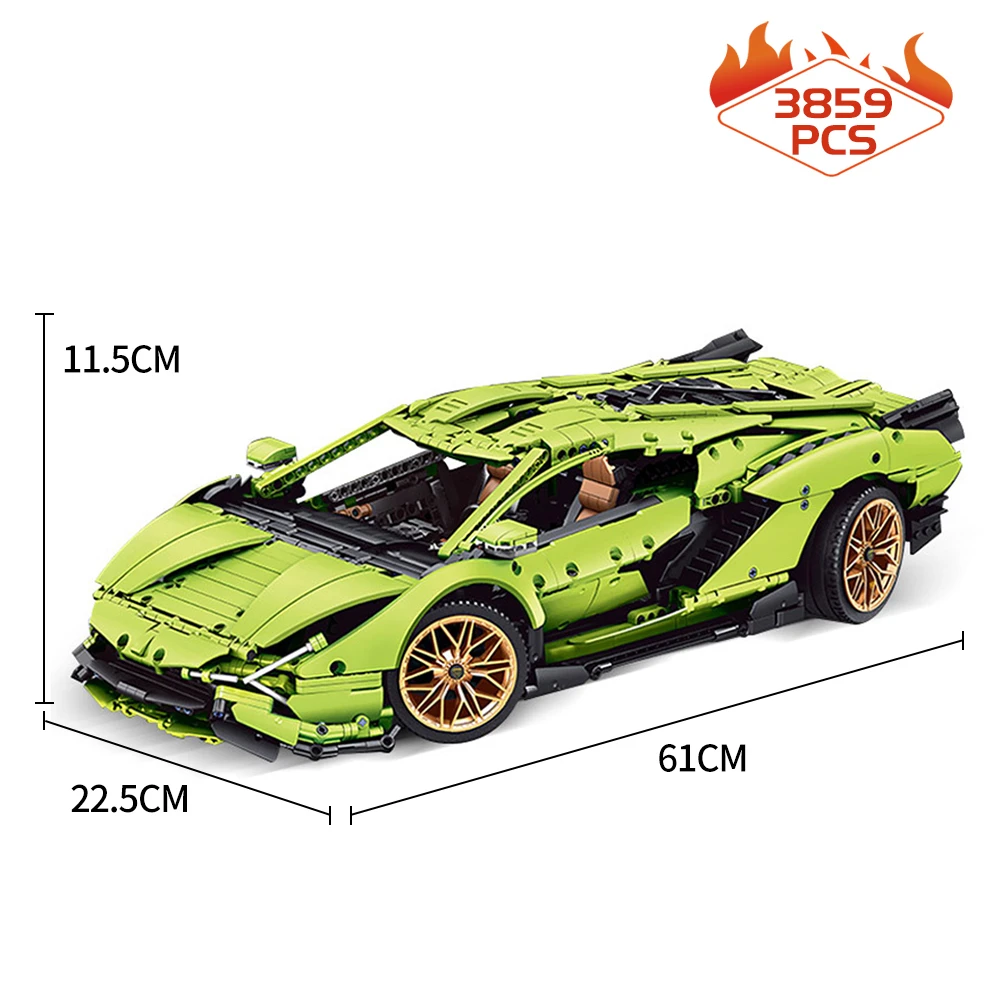 Creator Expert High-tech Lamborghinis 2527PCS RSR Technical Moc Modular Bricks Model Building Blocks Racing Car Boyfriend Toys